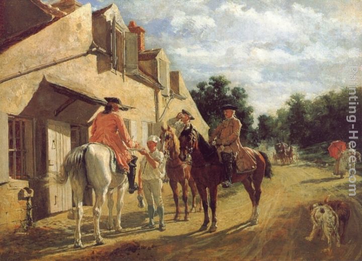 At the Relay Station painting - Jean-Louis Ernest Meissonier At the Relay Station art painting